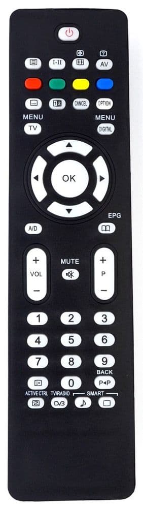 SimplyAll Telecomando Sostitutivo Per TV Philips 32PF5531D - Telecomando Diretto, Nessuna Programmazione, Batterie Incluse