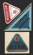 3 Hotel label luggage labels baggage Triangle shaped
