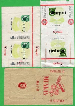 3 Old EMPTY collectible cigarette tobacco packets early Balkans #163