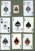 9 different single playing cards, all Aces of Spades #241