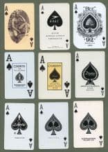 9 different single playing cards, all Aces of Spades #290