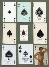 9 different single playing cards, all Aces of Spades #360