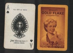Advertising  playing cards Gold Flake cigarettes