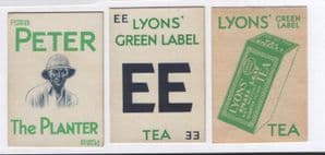 Advertising Vintage  Collectable cards game  Spelit by Lyons Tea.