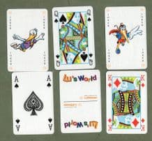 Air line Collectable advertising playing cards. "Lu's World" Lufthansa