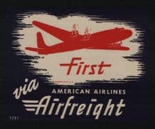 Airline label luggage American Airlines #390