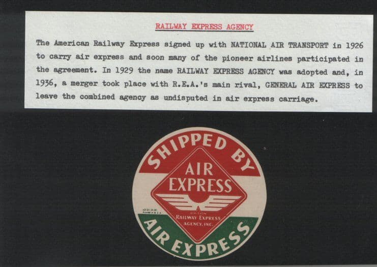 Airline luggage label Air-Express of Railway Express 559