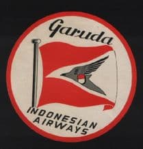 Label Garuda Airline luggage labels