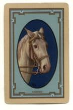 Antique Collectible Narrow named playing cards. "Dobbin" horse's head