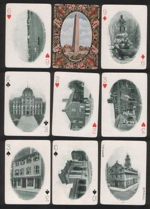 Antique Collectible  playing cards. Historic Boston souvenir deck