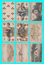 Antique Collectible playing cards. Vues & Costumes Suisse by Muller & cie