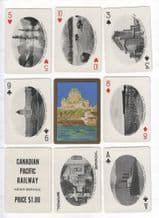 Antique souvenir playing cards. Canadian Pacific Railway 1910c.