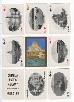 Antique souvenir playing cards. Canadian Pacific Railway  1910c.