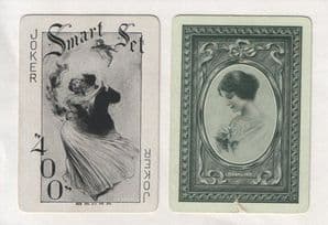 Antique Wide named playing cards. Rosalind, by Russell