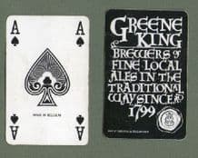 Beer Advertising Greene king fine ales playing cards