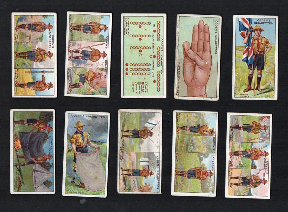 Boy Scouts cigarette cards Boy Scouts 1912 Ogdens Early Scouting in Britain