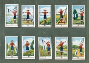 Cgarette cards set Scouts Signalling series 1922 by  B.A.T