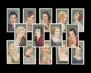 cigarette cards 1934 Film Favourite set