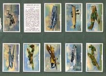 cigarette cards Aeroplanes ,Spitfire,Hurricane,Empire Flying Boat