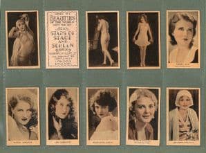 Cigarette cards Beauties of The World,Stage Cinema, Dancing