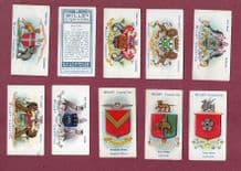 cigarette cards Borough Arm for English towns,Oxford,York,Belfast