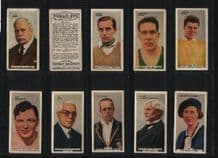Cigarette cards Famous personalities, Churchill, Golf, Boxing,