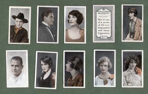 Cigarette cards Film & Stage Favourites 1926, Buster Keaton, Tom Mix,