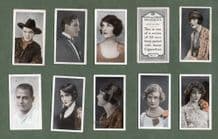Cigarette cards Film & Stage Favourites 1926, Buster Keaton, Tom Mix,