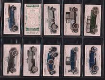 Cigarette cards Motor Cars 1923 set of 25 tobacco card