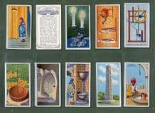 Cigarette cards set 1924 Measurement of Time, Alarm Watch,Sand Glass, etc