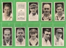 Cigarette cards set Australian & English test Cricketers