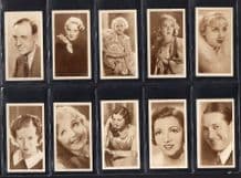 Cigarette cards set Cinema Stars 1933 Garbo, Marlene Dietrich,Joan Crawford, ect