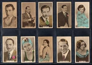 Cigarette cards set Cinema Stars 1934 Abdulla hand-coloured