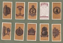 Cigarette cards set Colonial & Indian Army Badges 1917