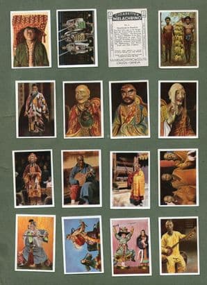 Cigarette cards set Exotic People set 1925  Native Americans, Chinese,and more