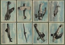 Cigarette cards set Fighting & Civil Aircraft 1936, Hurricane, Hawkers, Vickers