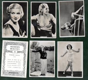 Cigarette cards set Modern Beauties 1938 pin-up showgirls, dancers,