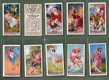 Cigarette cards set Mythological Gods & Goddesses, Cupid,Diana.