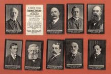 Cigarette cards set Prominent Politicians 1909, CHURCHILL, Chamberlain,