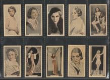 Cigarette cards set  Stage & Cinema Beauties  1933  set of  Movie stars