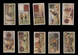 Cigarette cards tobacco cards Boy Scouts set. 1930