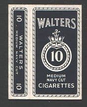 cigarette packet circa 1930-40's Walter's, EMPTY  #009
