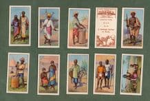Collctable cigarette cards set African Types 1936, Zulu , Masai,Kaffir Miners etc
