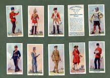 Collctable cigarette cards set Past & Present series A. The Army 1938