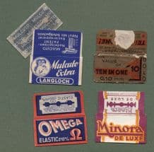 Collctable Razor Blade Wrappers Lamette da barba Lame de rasoir #580