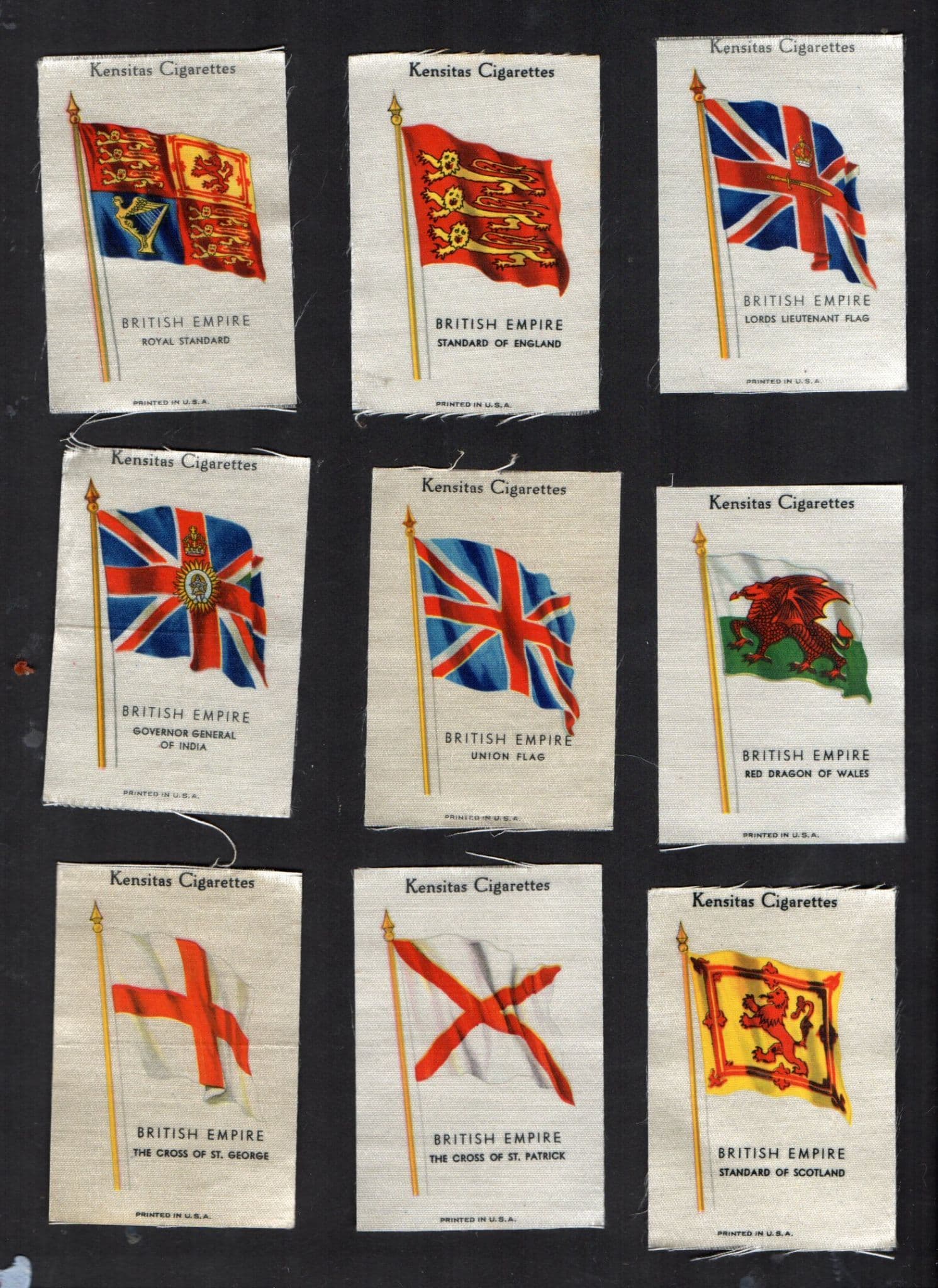 Collctable Tobacco cigarette cards set Kensitas Silk British