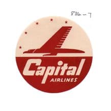 Collctable Vintage Airline luggage label Capital Airways #834
