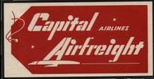 Collctable Vintage Airline luggage label Capital Airways #838