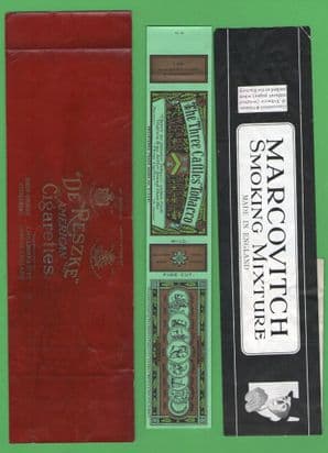 Collectable 3 different old cigarette & tobacco packet labels  #325