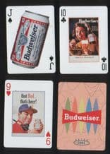 Collectable advertising playing card for Budweiser Beer